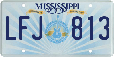 MS license plate LFJ813
