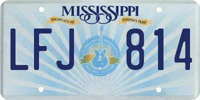 MS license plate LFJ814
