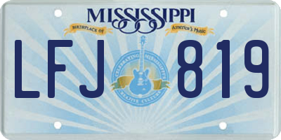 MS license plate LFJ819