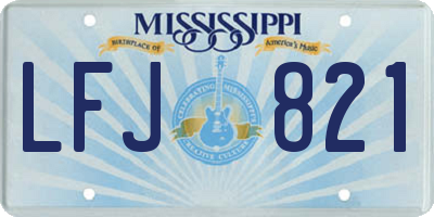 MS license plate LFJ821