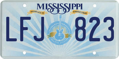 MS license plate LFJ823