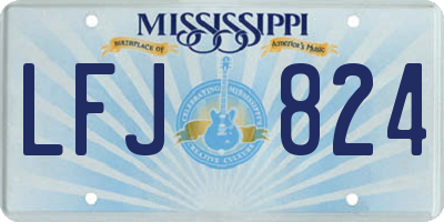 MS license plate LFJ824