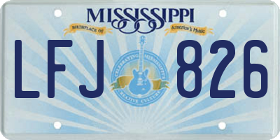 MS license plate LFJ826