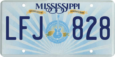 MS license plate LFJ828