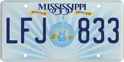 MS license plate LFJ833