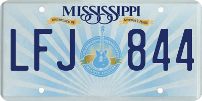 MS license plate LFJ844