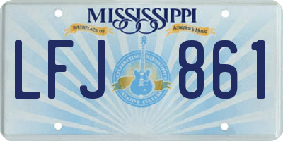 MS license plate LFJ861