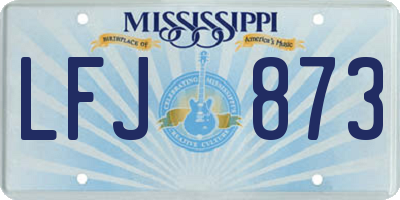 MS license plate LFJ873
