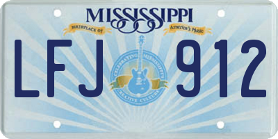 MS license plate LFJ912