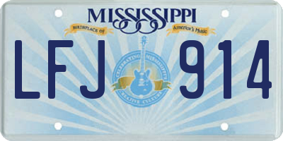 MS license plate LFJ914