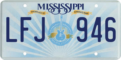 MS license plate LFJ946