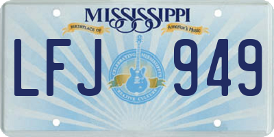 MS license plate LFJ949