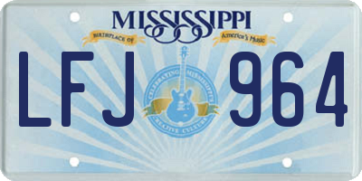MS license plate LFJ964