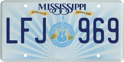 MS license plate LFJ969