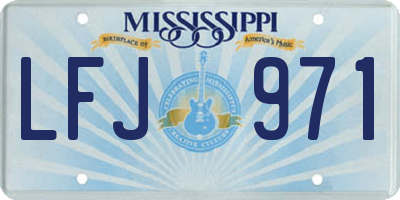 MS license plate LFJ971