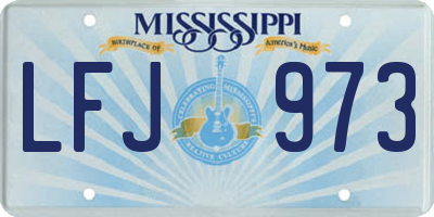 MS license plate LFJ973