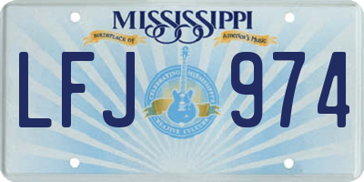MS license plate LFJ974