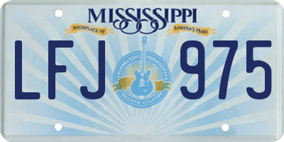 MS license plate LFJ975