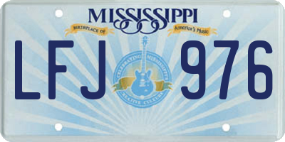 MS license plate LFJ976