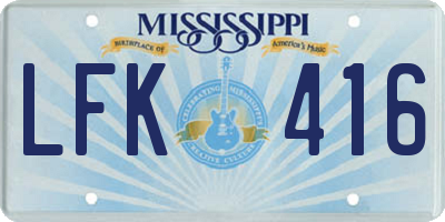 MS license plate LFK416