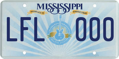 MS license plate LFL000