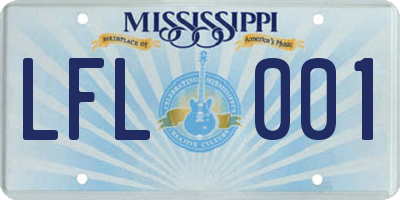 MS license plate LFL001