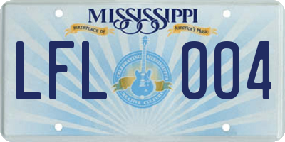 MS license plate LFL004