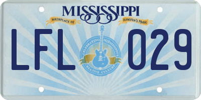 MS license plate LFL029