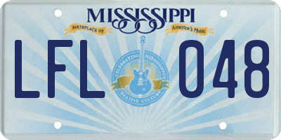 MS license plate LFL048