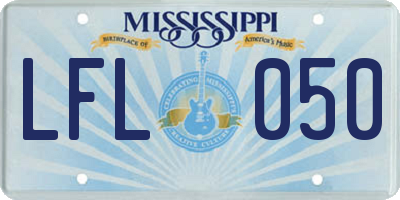 MS license plate LFL050