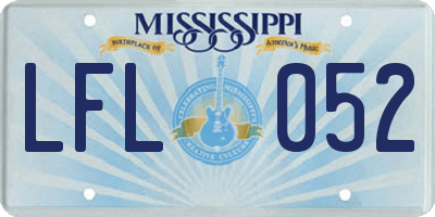 MS license plate LFL052
