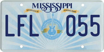 MS license plate LFL055