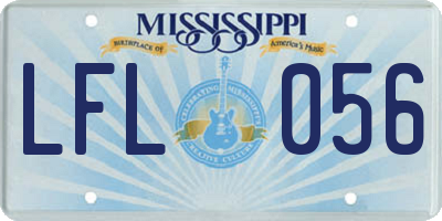 MS license plate LFL056
