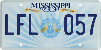 MS license plate LFL057