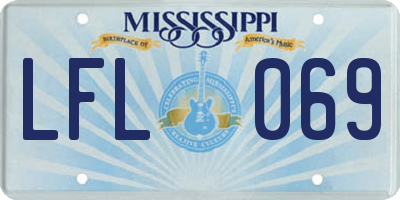 MS license plate LFL069