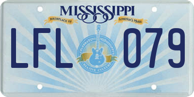MS license plate LFL079