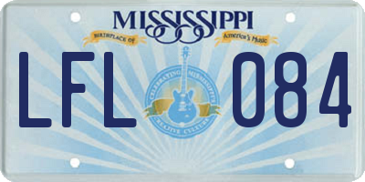MS license plate LFL084