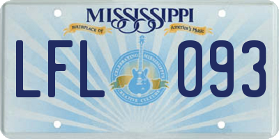 MS license plate LFL093