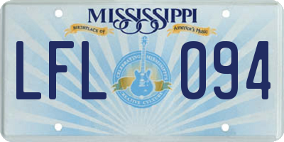 MS license plate LFL094