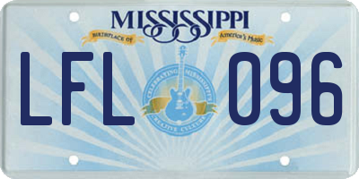 MS license plate LFL096
