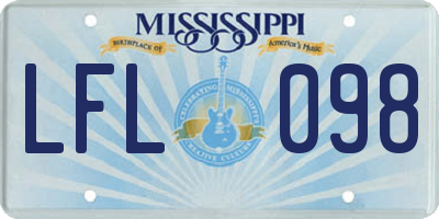 MS license plate LFL098