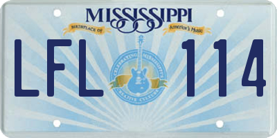 MS license plate LFL114