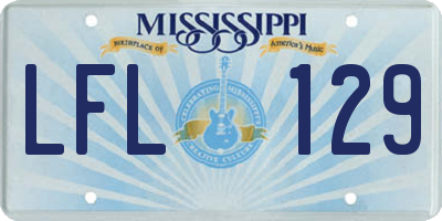 MS license plate LFL129