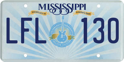 MS license plate LFL130