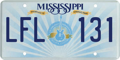 MS license plate LFL131