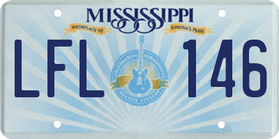 MS license plate LFL146