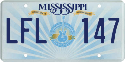 MS license plate LFL147