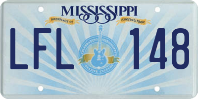 MS license plate LFL148