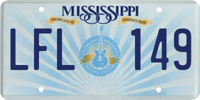 MS license plate LFL149