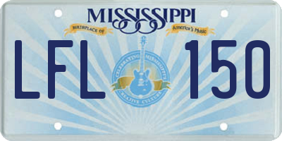 MS license plate LFL150